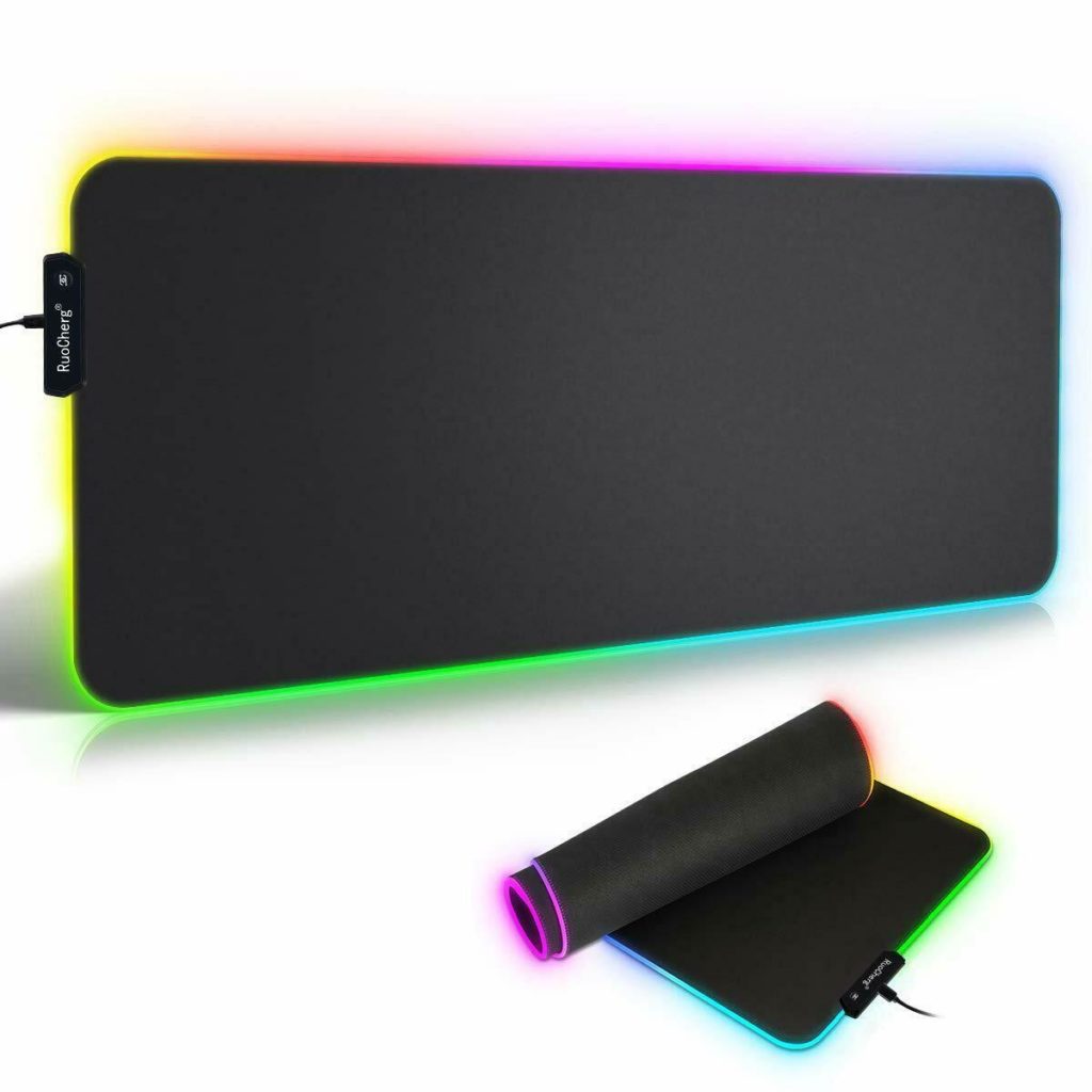 Tapis De Souris XXL RGB Hetland KONIX – 800x300x3mm, 7 Couleurs