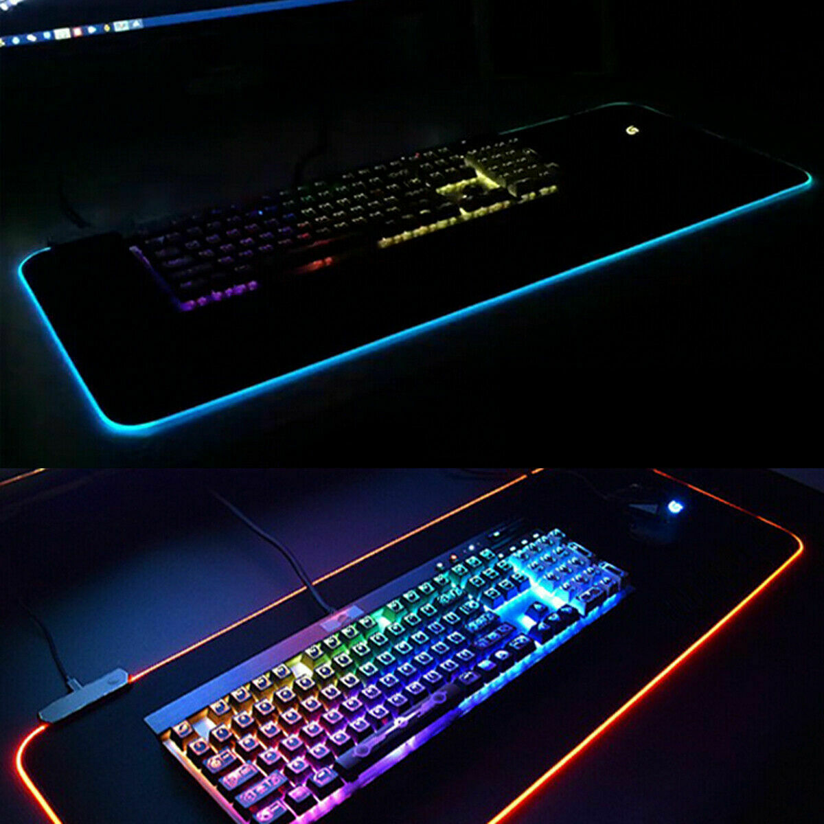 Tapis de souris Neway XXL RGB lumineux XG0025 - Univers,800x300mm