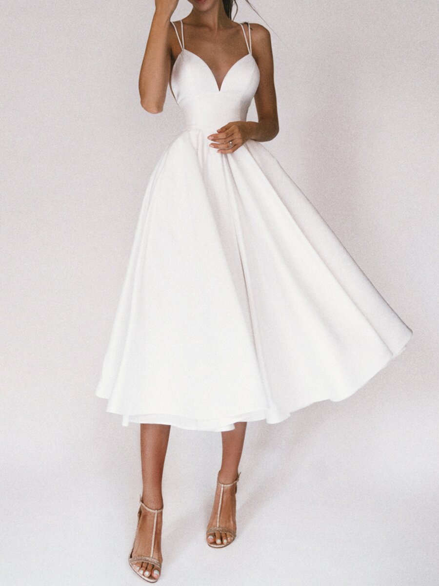 Elégante robe blanche pour mariage Dropshipcenter