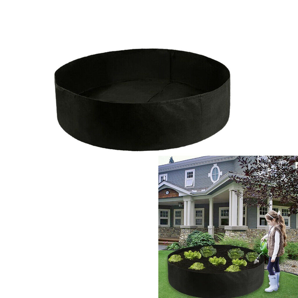 Sac à Plantation Respirant Bourgeon 40x40 Cm Gris - 50 Litres, Avec Poignées